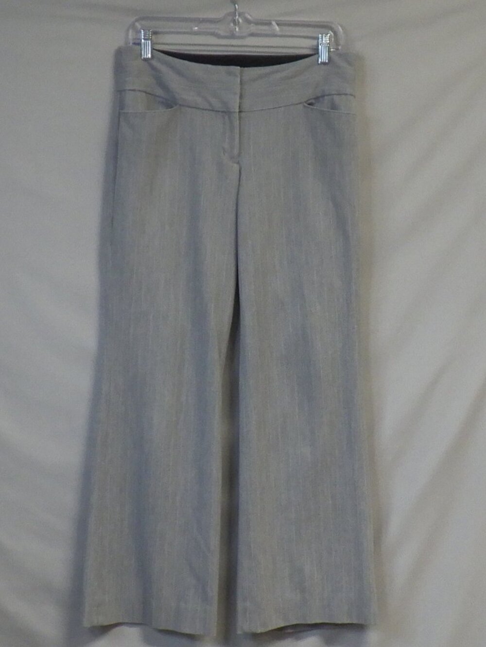 Express Editor Gray Striped Wide Leg Dress Pants